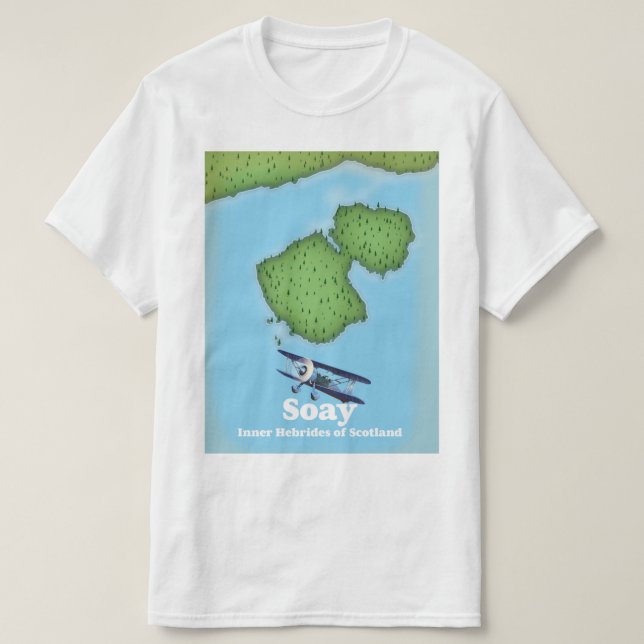 T-shirt Soay Hébrides intérieures d'Écosse carte (Design devant)