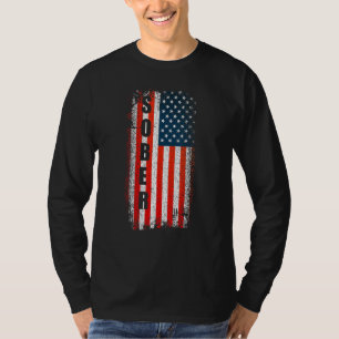 T-shirt Sober Anniversaire Sober American Flag Aa Na Recov