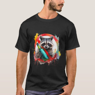 T-shirt Sobre, Raccoon, Sans alcool, non alcoolisé