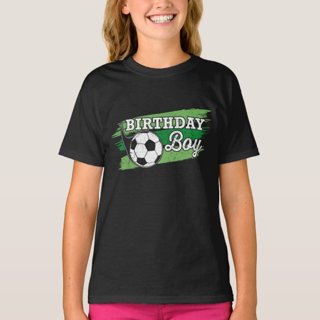 T-shirt Soccer Anniversaire Boy Football Anniversaire (Devant)