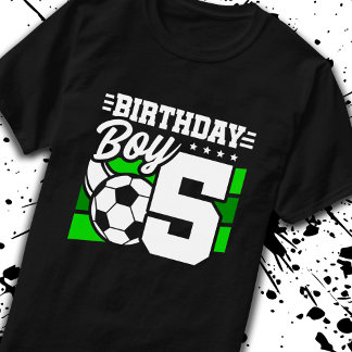 T-shirt Soccer Anniversaire - Enfant de 5 ans - 5e Anniver