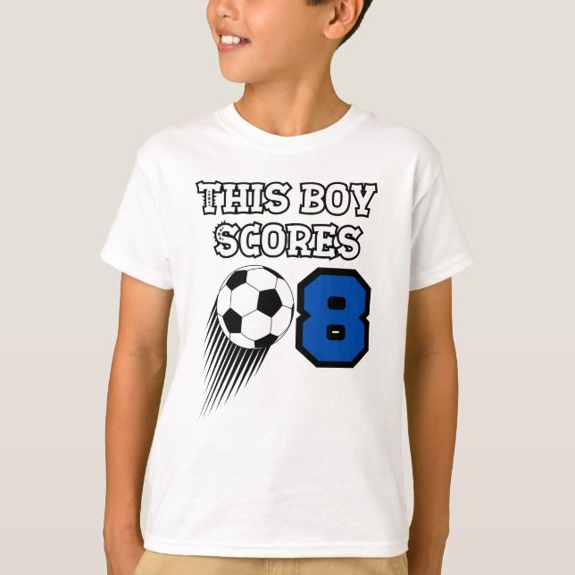 T-shirt Soccer Anniversaire - Garçon de 8 ans - 8e Anniver (Devant)
