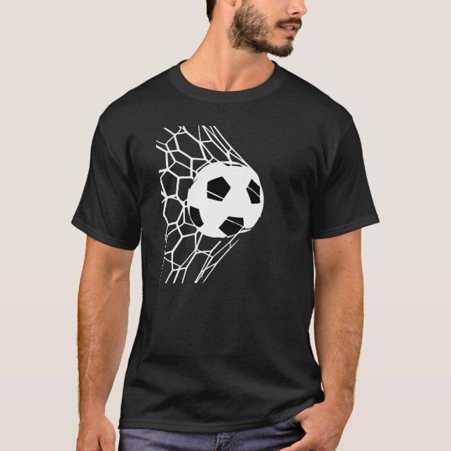 T-shirt Soccer Ball Goal Mens Tee (Devant)