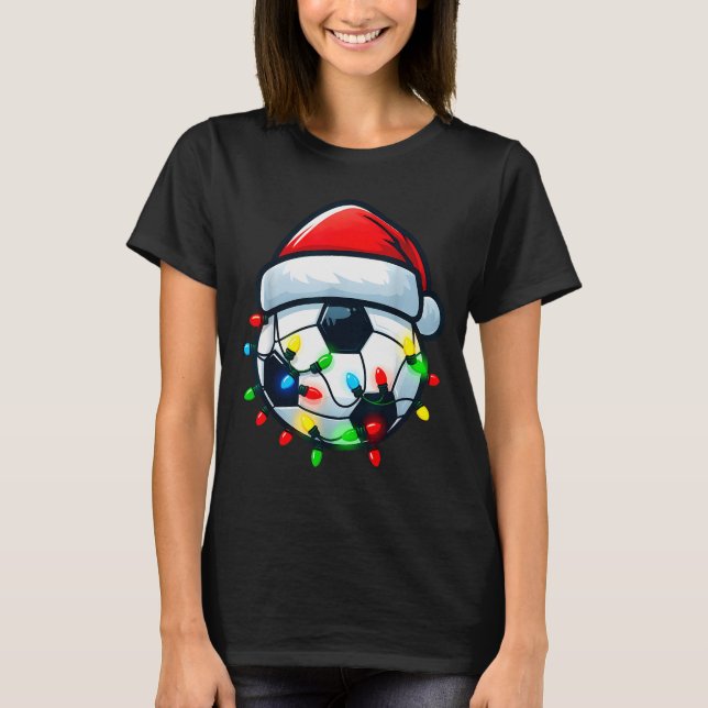 T-shirt Soccer Ball Santa Hat Xmas Pajamas Players Toddler (Devant)