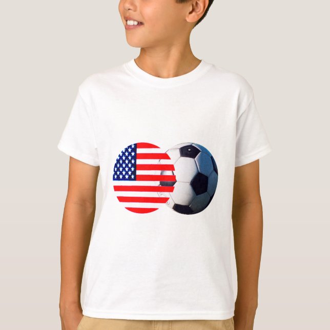 T-shirt Soccer Ball & USA Drapeau Le MUSÉE Zazzle (Devant)
