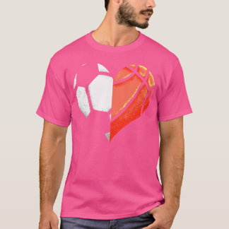 T-shirt Soccer Basketball Coeur Football Valentines D
