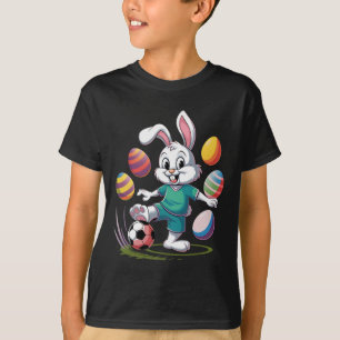 T-shirt Soccer Chemise de Pâques Garçons Enfants Bunny de
