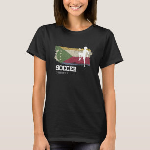 T-shirt Soccer Comores Drapeau Football Femme Soccer Girls