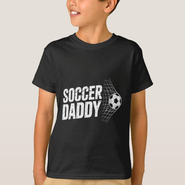 T-shirt Soccer Daddy Byll And Net Sport Fathers Footbyll G (Devant)