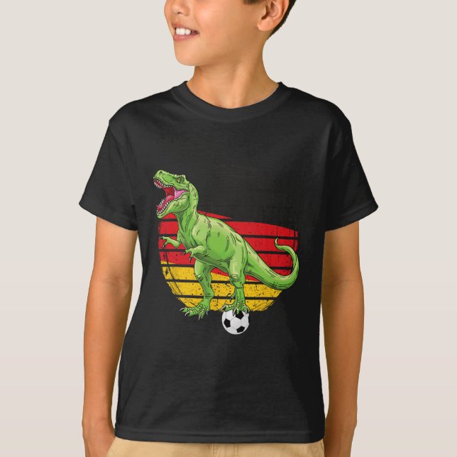 T-shirt Soccer Dino Trex German Jersey Germany Flag Footll (Devant)