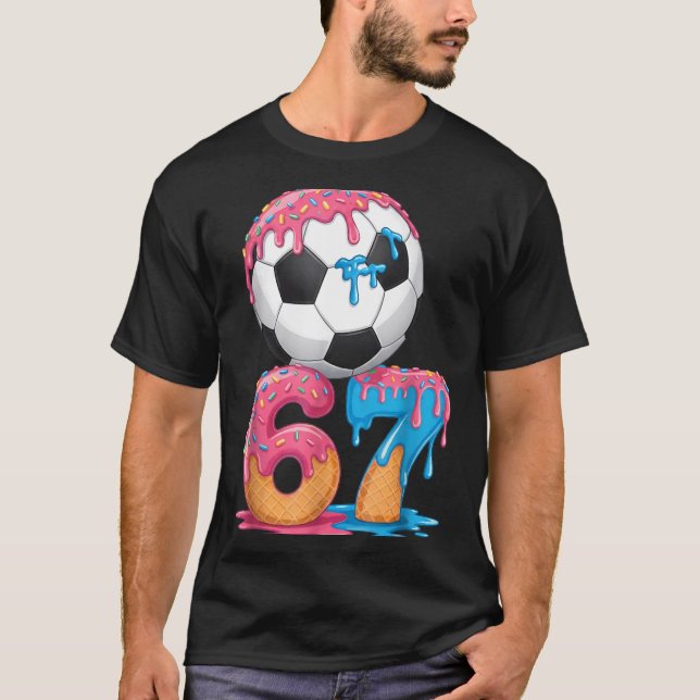 T-shirt Soccer Drip Number 67 Boys Soccer Player 67  (Devant)