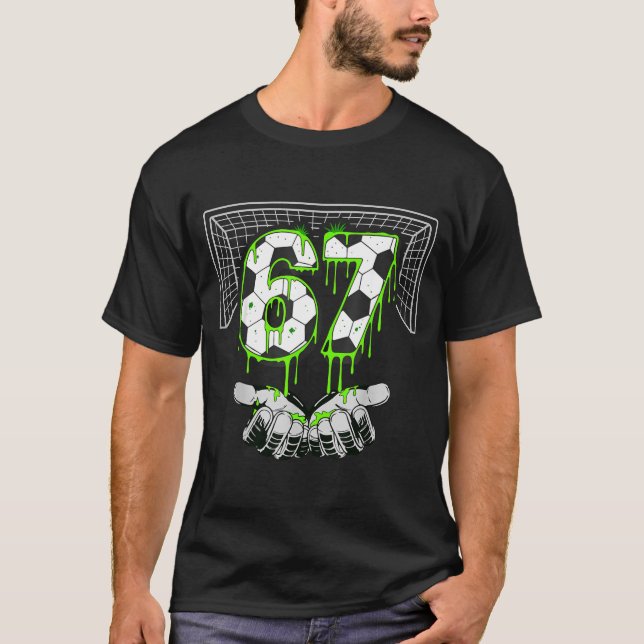 T-shirt Soccer Drip Number 67 Boys Soccer Player 67 Footba (Devant)