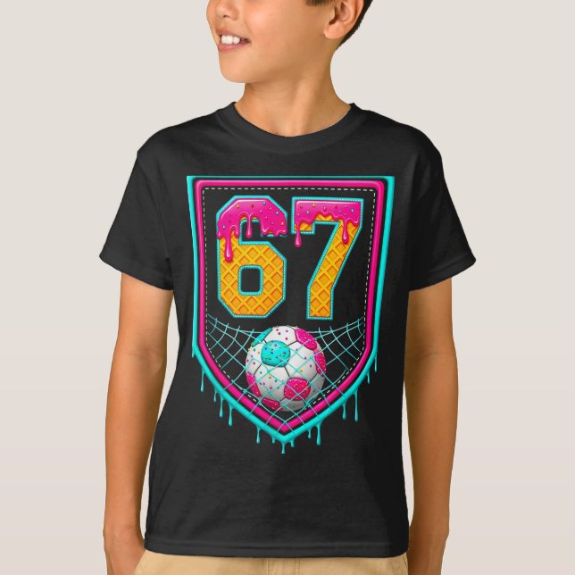 T-shirt Soccer Drip Number 67 Soccer Player  (Devant)