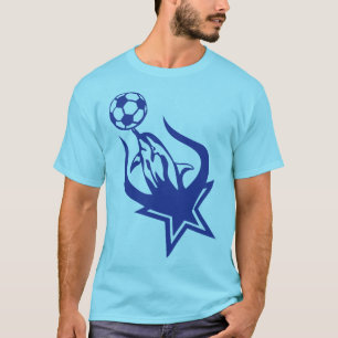 T-shirt soccer foot dauphin logo sport dolphin etoile
