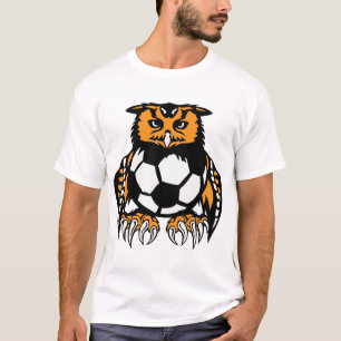 T-shirt soccer foot hibou chouette logo owl club ballon