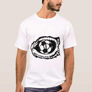 T-shirt soccer foot oeil reptile eye serpent logo ballon