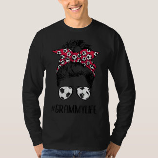 T-shirt Soccer Grammy Life Messy Bun Lunettes de soleil So