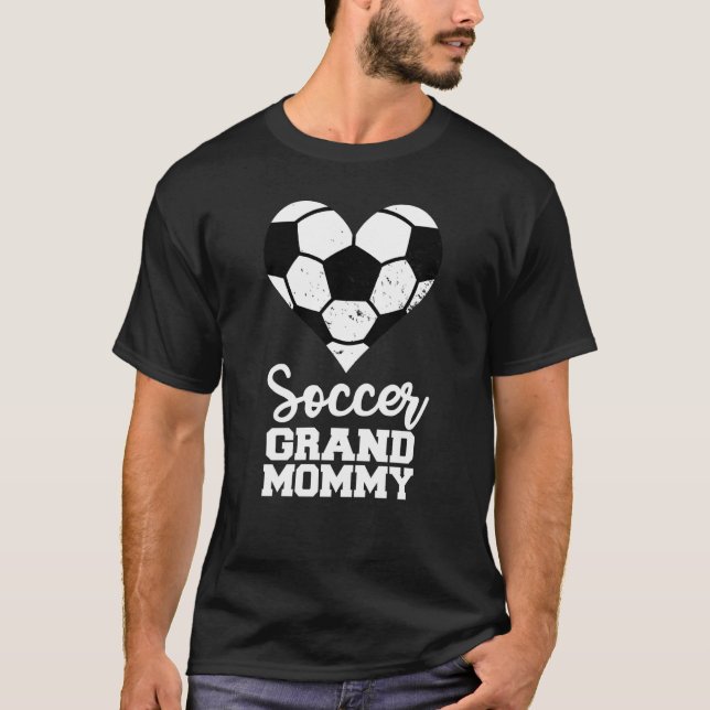 T-shirt Soccer Grandmommy Soccer Heart Grand Mommy (Devant)