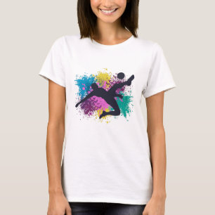 T-shirt Soccer Grungy Couleur Splashes