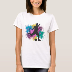 T-shirt Soccer Grungy Couleur Splashes