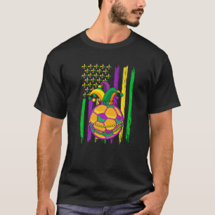 T-shirt Soccer Jester Casquette Drapeau rétro américain Ma