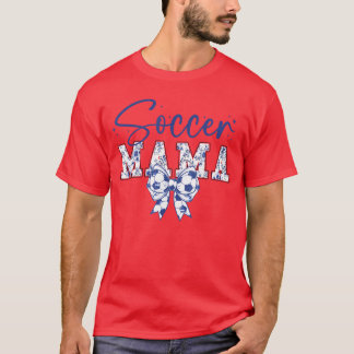 T-shirt Soccer Mama Coquette Bow Funny Soccer Cheer Mama g