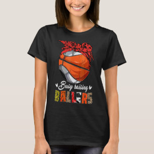 T-shirt Soccer Maman Basketball Maman Busy Raising Ballers