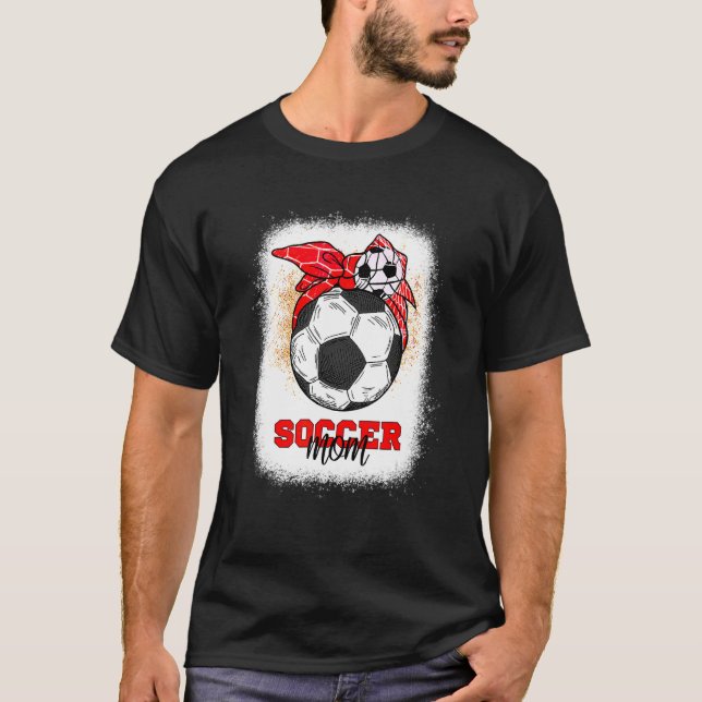 T-shirt Soccer Maman Bun Ball Fête des Mères 2022 Soccer M (Devant)