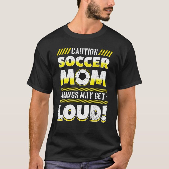 T-shirt Soccer Maman Équipe Joueuse Fête des mères (Devant)
