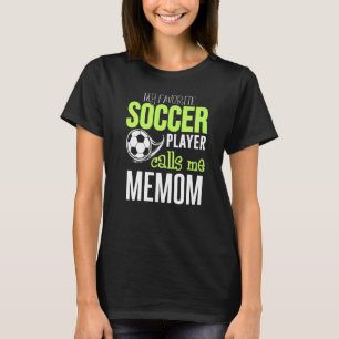 T-shirt Soccer Memom Design Mon Joueur favori m'appelle