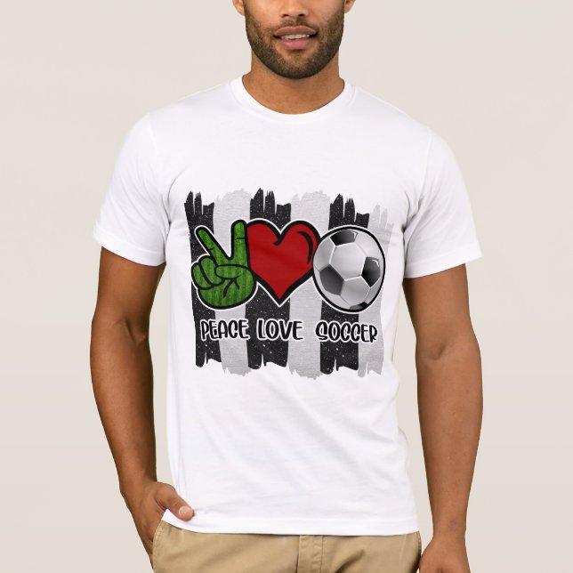 T-shirt Soccer paix et amour (Devant)