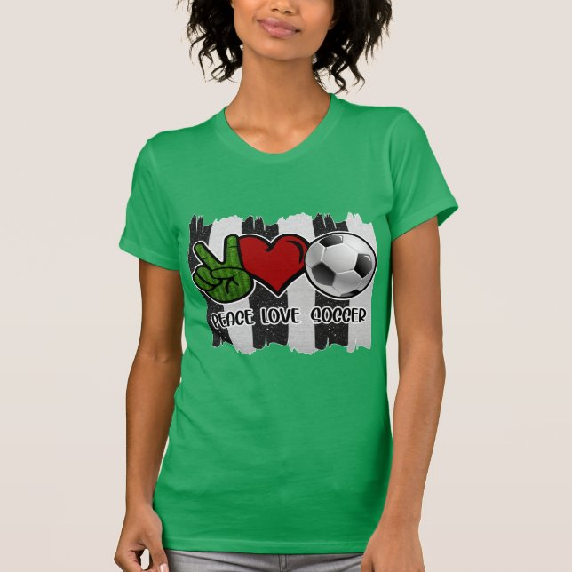 T-shirt Soccer paix et amour (Devant)
