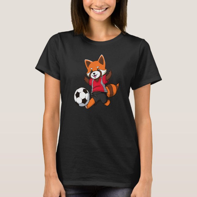 T-shirt Soccer Panda rouge no 3 (Devant)