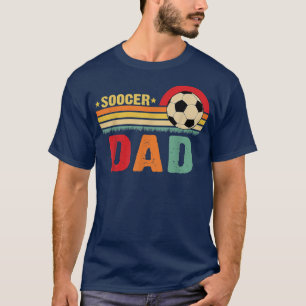 T-shirt Soccer Papa Retro Vintage Père Day Amateurs de foo