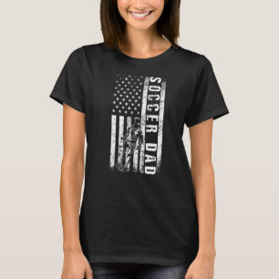 T-shirt Soccer Papa Usa Drapeau Football Team Fan Daddy's