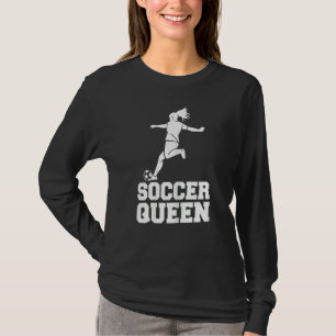 T-shirt Soccer Queen Soccer Joueur Sports Équipe Athlète