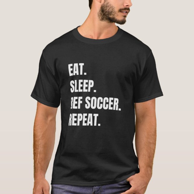 T-shirt Soccer Ref Manger Sleep Ref Soccer Tee (Devant)