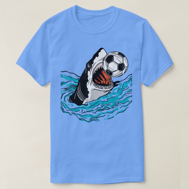T-shirt Soccer Requin Jouer Ball Cool Animal Sports Amateu (Design devant)