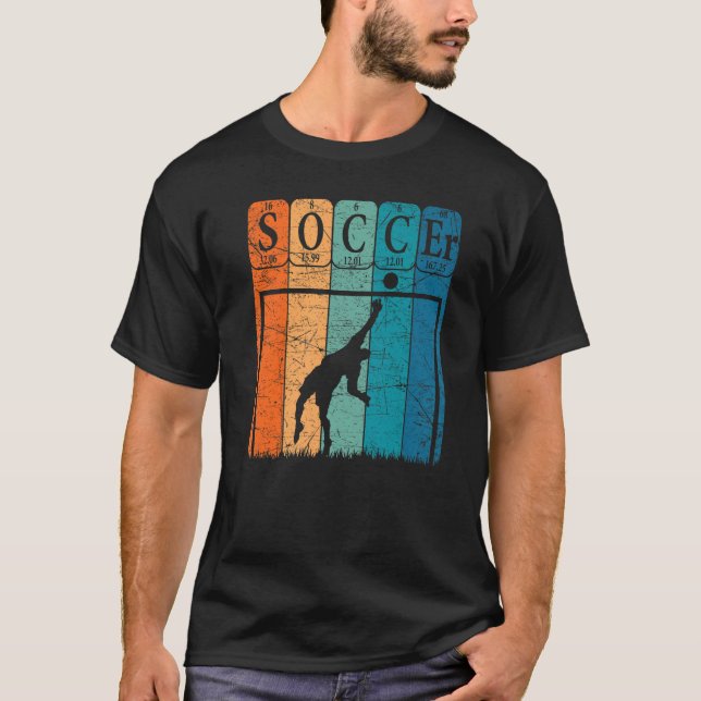 T-shirt Soccer Tableau Périodique Eléments Football Goalie (Devant)