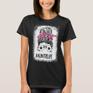 T-shirt Soccer Tante Vie Bleached Messy Bun Cheveux Soccer
