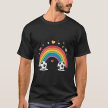 Soccer under the Valentines Rainbow