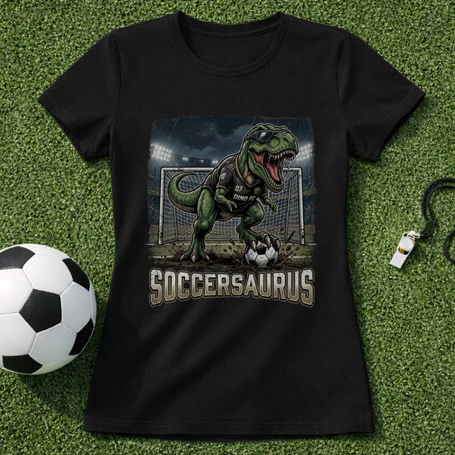 T-shirt Soccersaurus Gardien de but Dino (Créateur téléchargé)