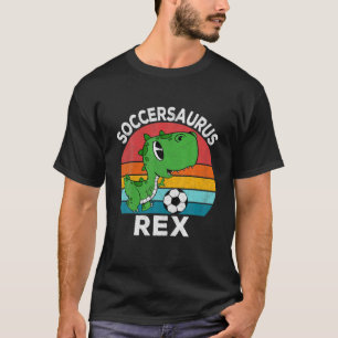 T-shirt Soccersaurus Rex Soccer Dinosaure Pour Garçons Enf