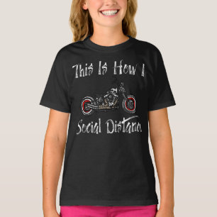 T-shirt Social Distance Motorcycle vélo équitation