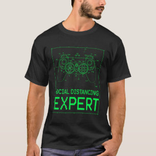 T-shirt Social Distances Expert Console Jeux vidéo Gamer
