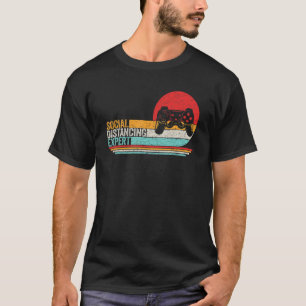 T-shirt Social Distances Expert Jeu Retro Vintage Vide