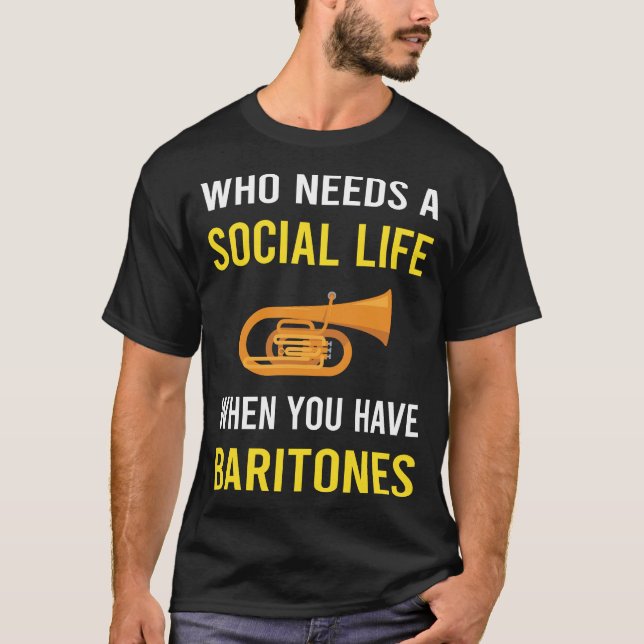 T-shirt Social Life Baritone (Devant)