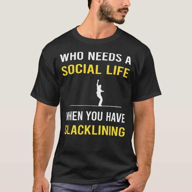 T-shirt Social Life Slackline Slackliner (Devant)