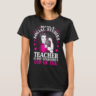 T-shirt Social Studies Teacher Cup Of Tea Premier Jour De