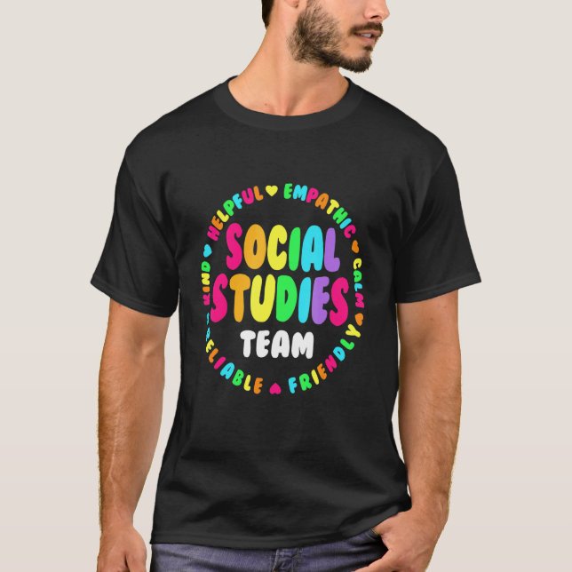 T-shirt Social Studies Team First Day Of School & Apprecia (Devant)